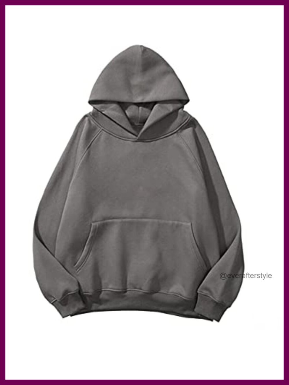 Oversized Fleece Letter Print Hoodie Kangaroo Pocket Pullover